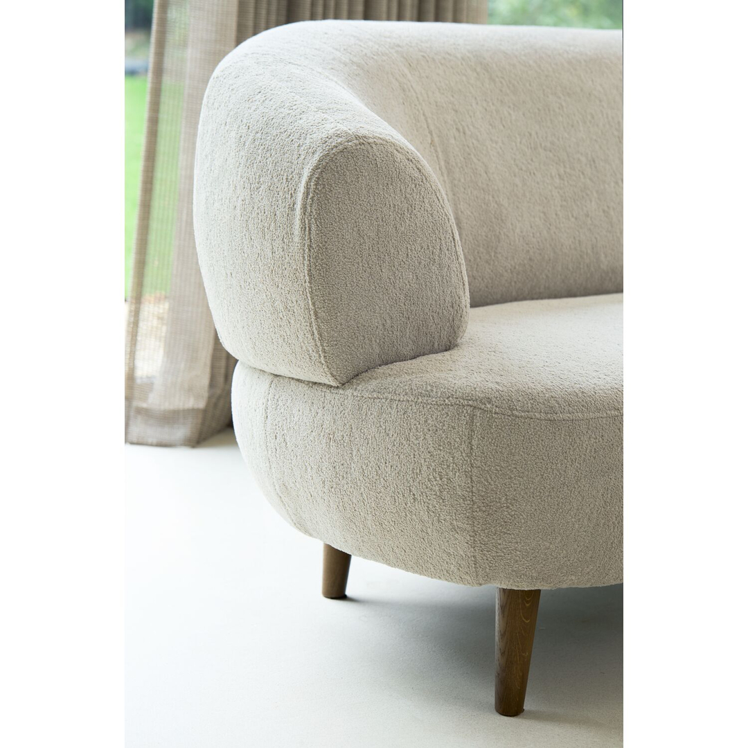 Hoekbank rechts Tilde bouclé grijsbeige basic comfort