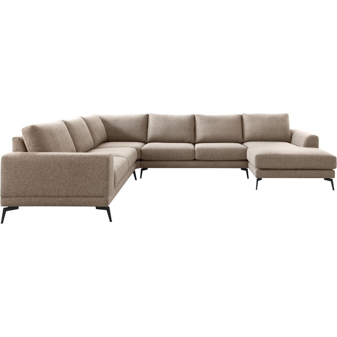 Hoekbank links Flandria bruin basic comfort