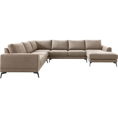 Hoekbank links Flandria bruin basic comfort