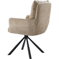 Eetkamerstoel Dixson draaibaar beige