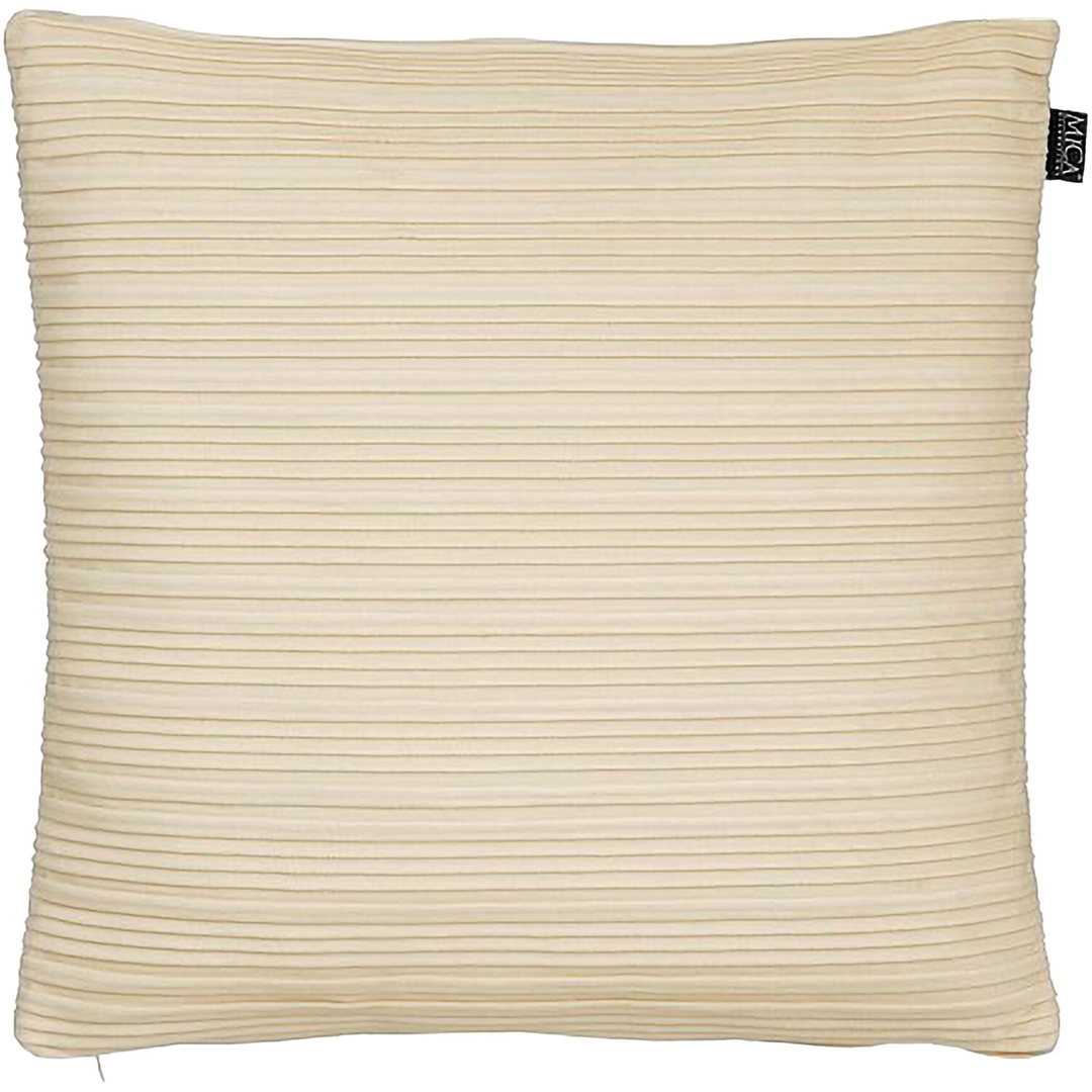 Sierkussen Liscia 45x45 cm beige met ribstructuur