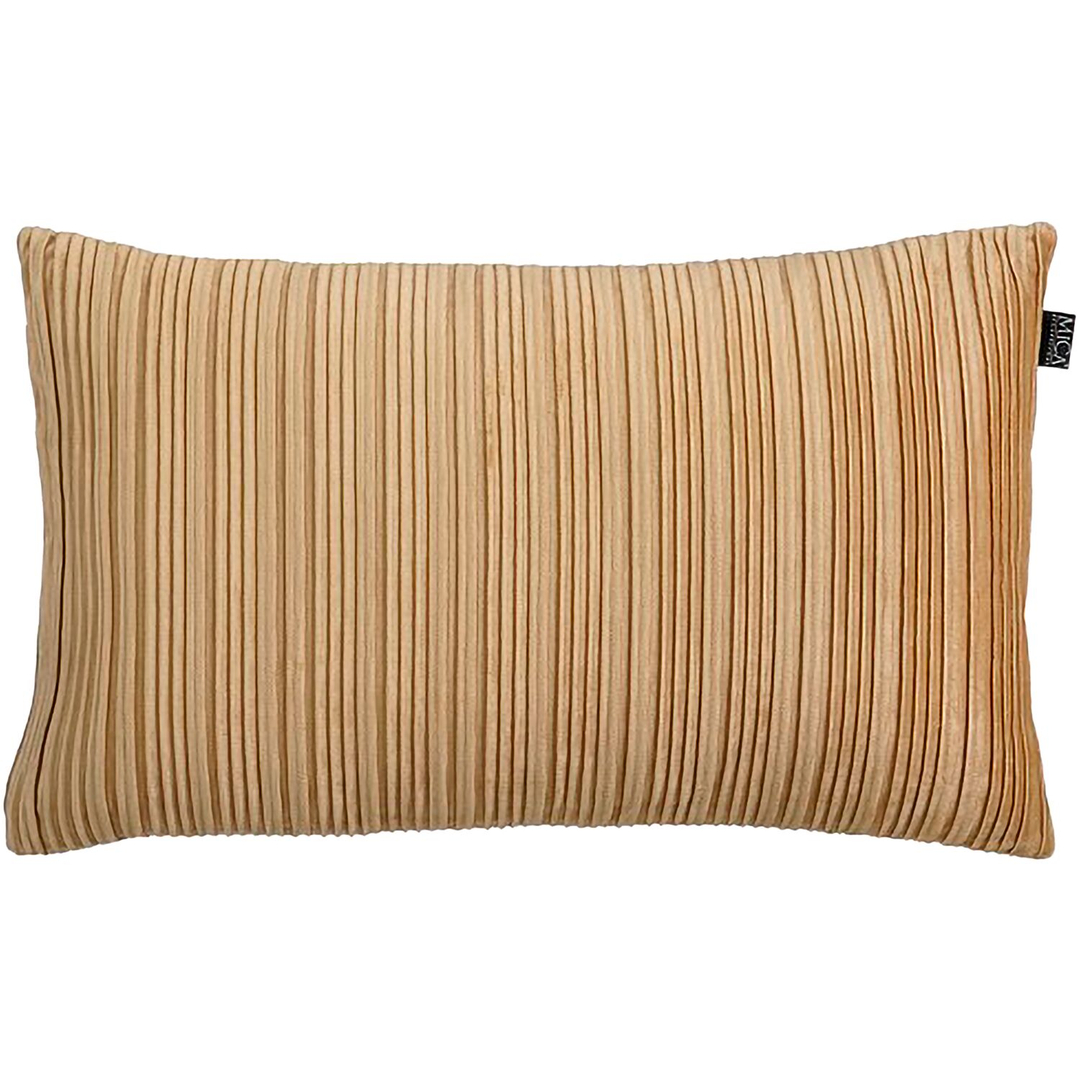 Sierkussen Liscia 55x34 cm lichtbruin met ribstructuur