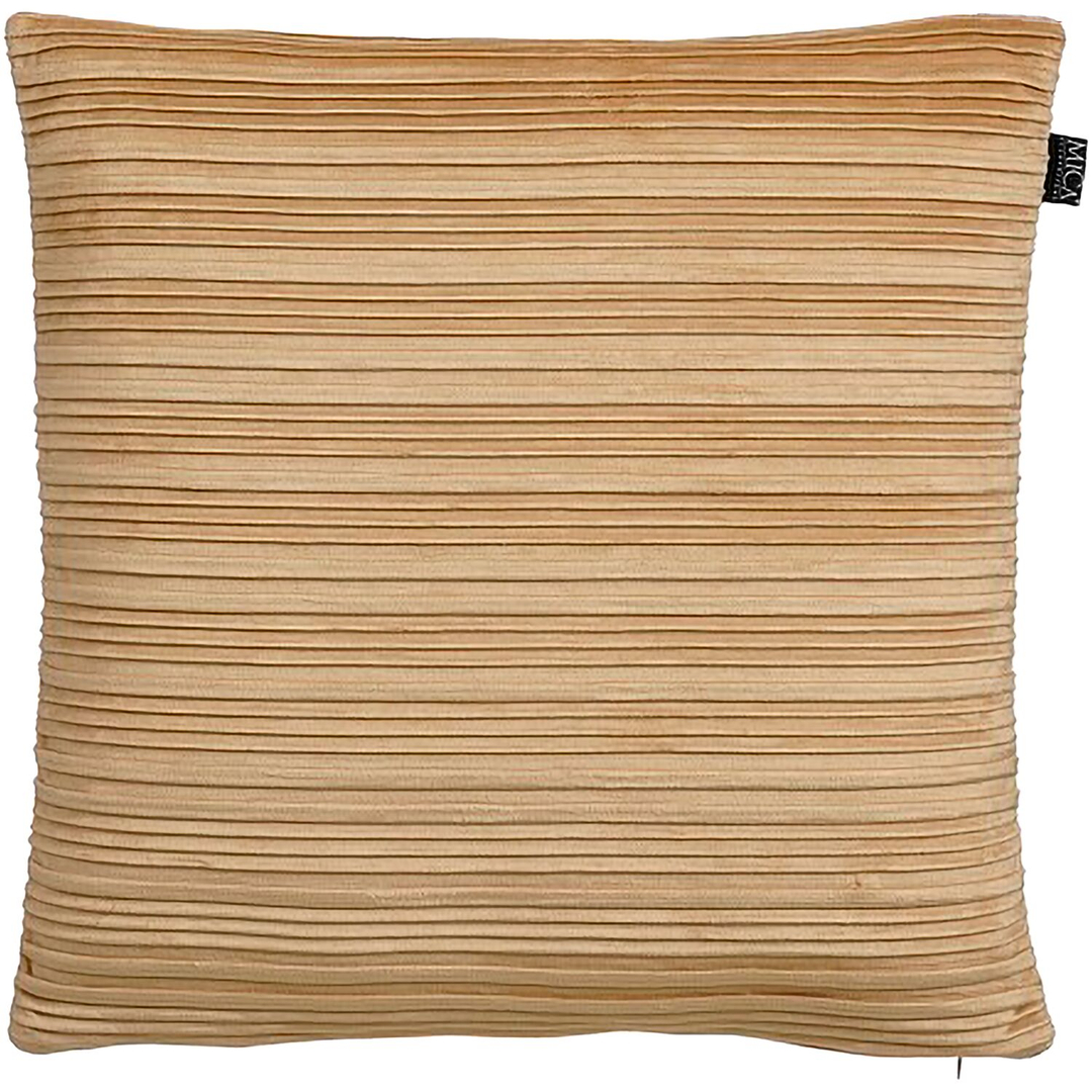 Sierkussen Liscia 45x45 cm lichtbruin met ribstructuur