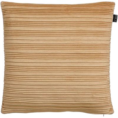Sierkussen Liscia 45x45 cm lichtbruin met ribstructuur