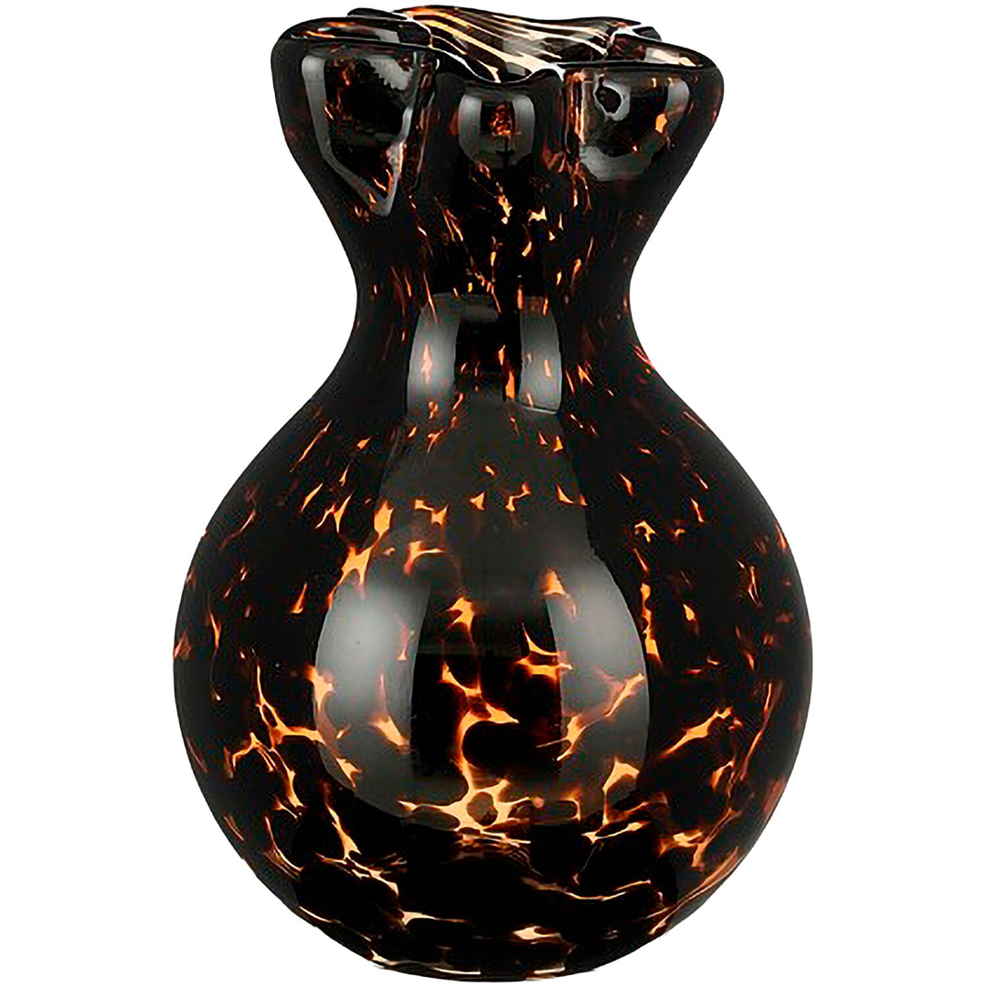 Vaas Liscia 19 cm hoog zwart glas