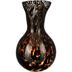 Vaas Liscia 24 cm hoog zwart glas