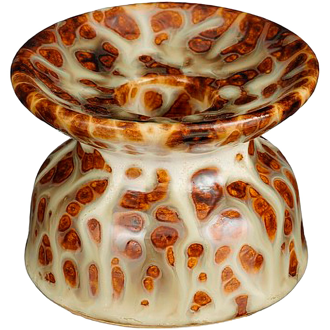 Kandelaar Liscia 6 cm hoog bruin