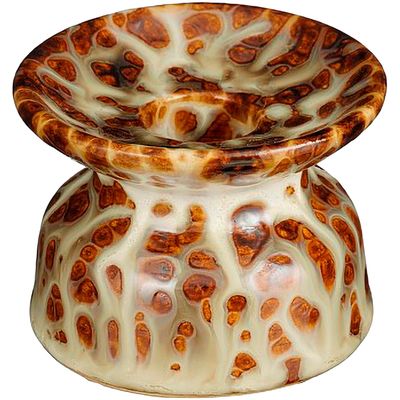 Kandelaar Liscia 6 cm hoog bruin