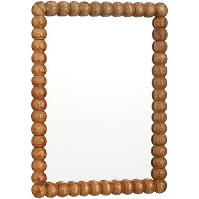Spiegel Liscia 33x25 cm met bruine rand