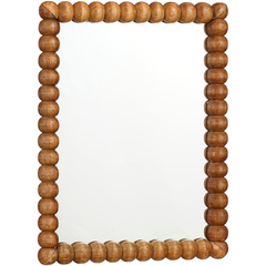 Spiegel Liscia 42x32 cm met bruine rand