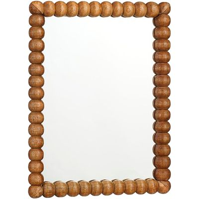 Spiegel Liscia 42x32 cm met bruine rand