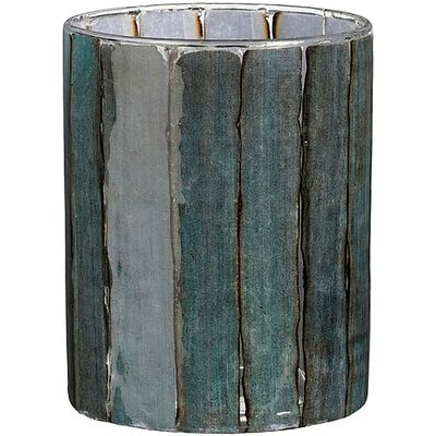 Theelichthouder Liscia 13 cm hoog blauw