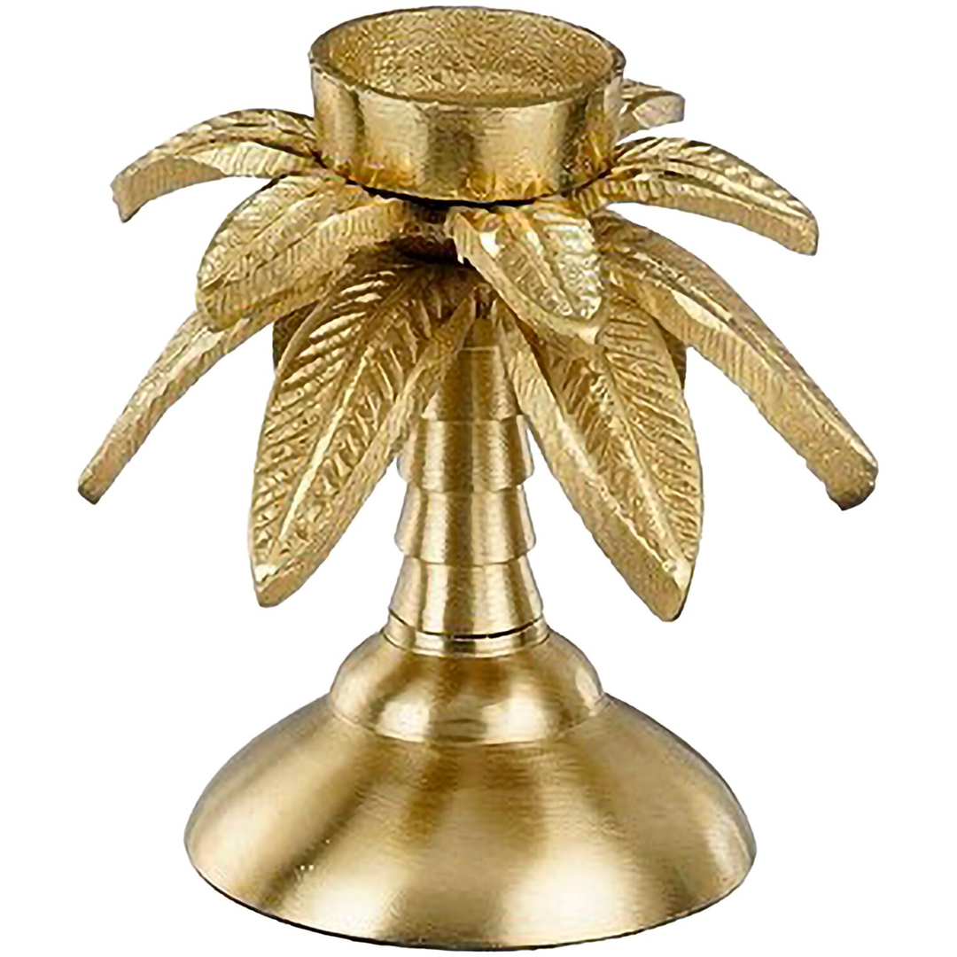 Theelichthouder Liscia 13 cm hoog goud