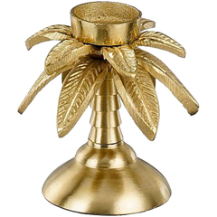 Theelichthouder Liscia 13 cm hoog goud