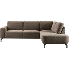 Hoekbank rechts Vanetti donkerbruin basic comfort