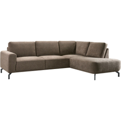 Hoekbank rechts Vanetti donkerbruin basic comfort