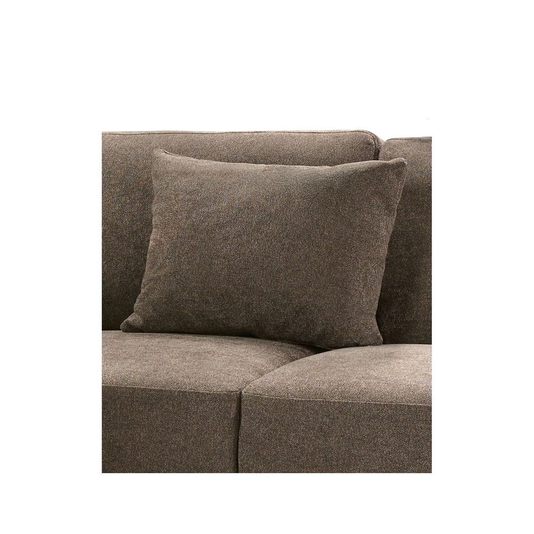 Hoekbank links Vanetti donkerbruin met hoofdsteun basic comfort
