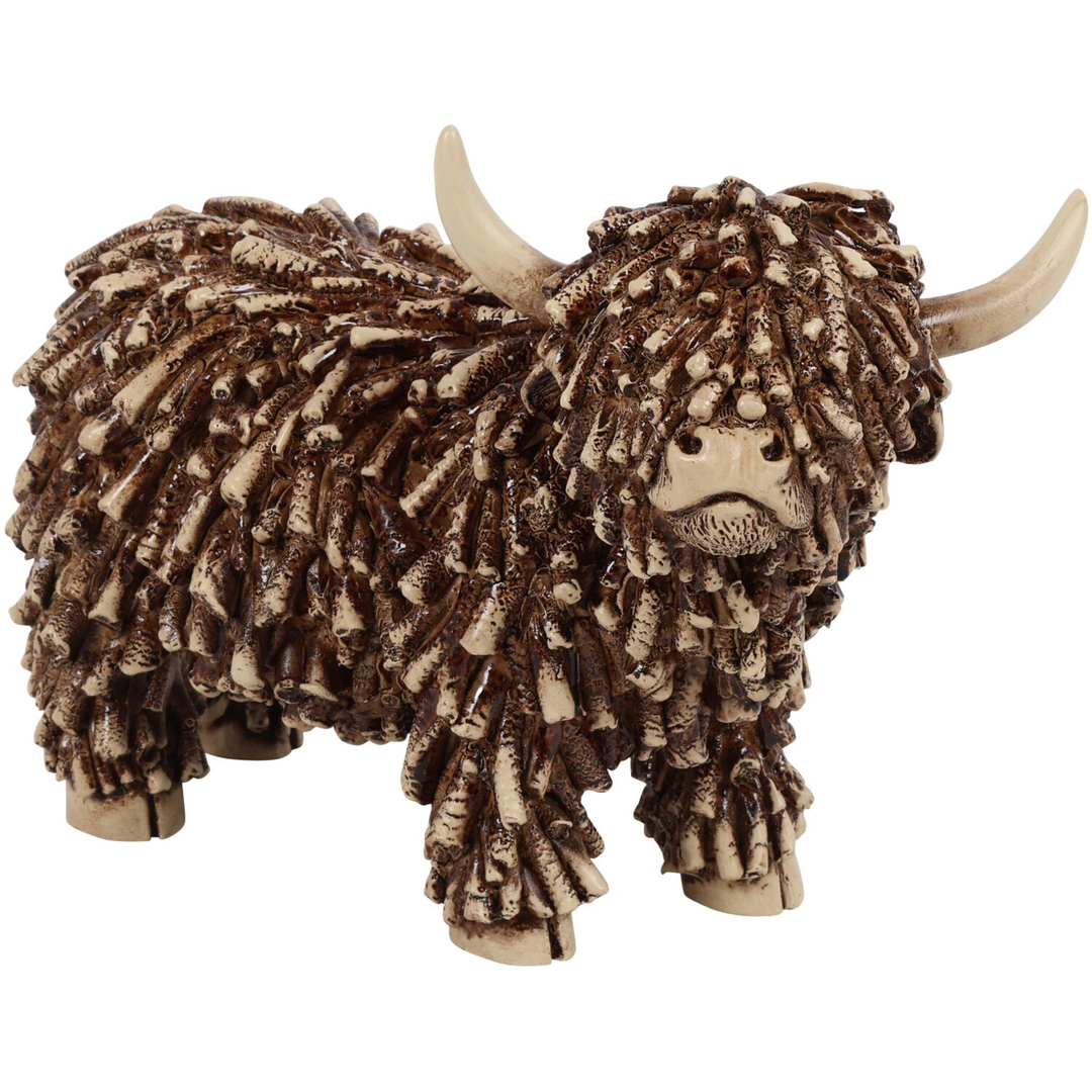 Decoratiebeeld Secchia bizon 18x8,5x13 cm bruin