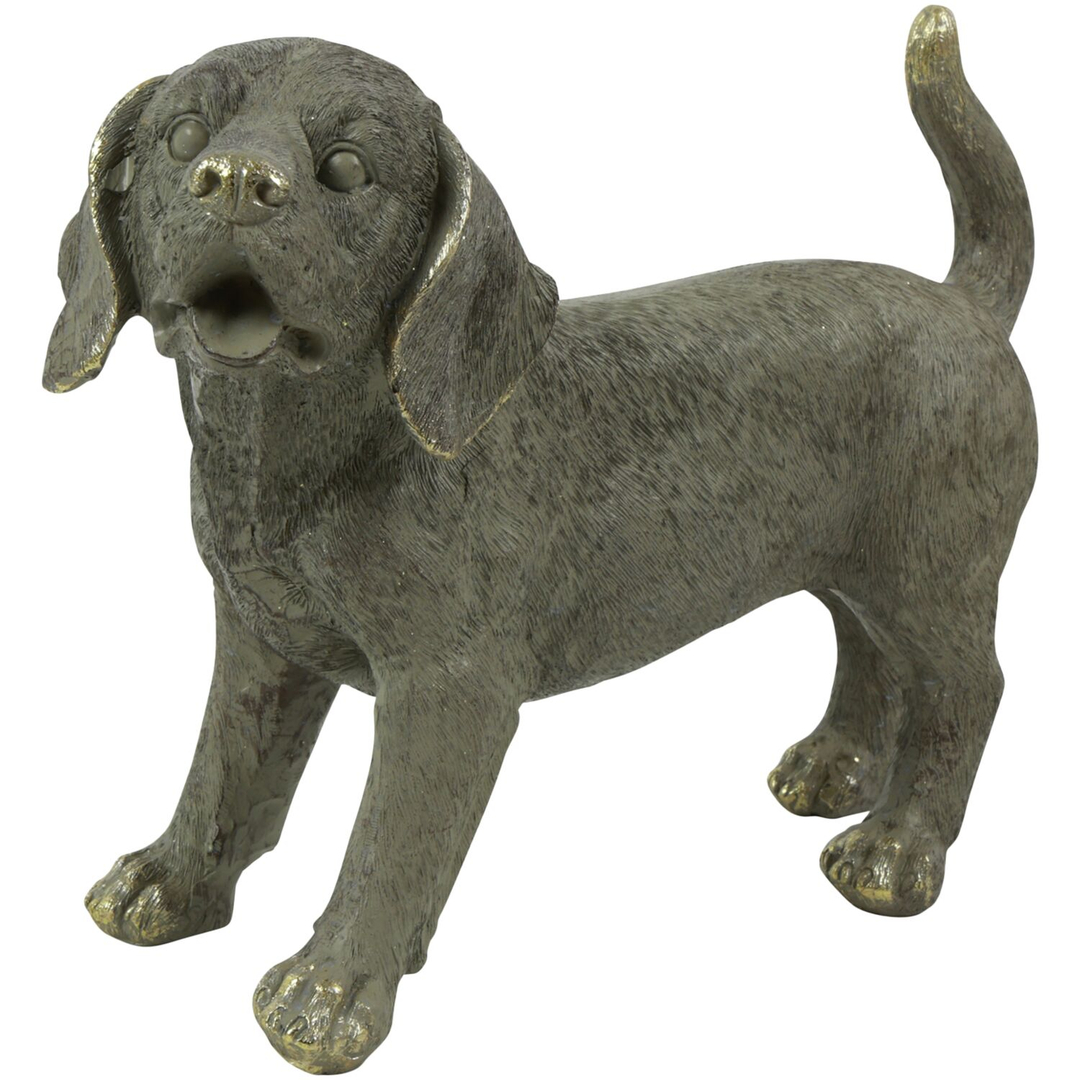 Decoratiebeeld Secchia hond grijs