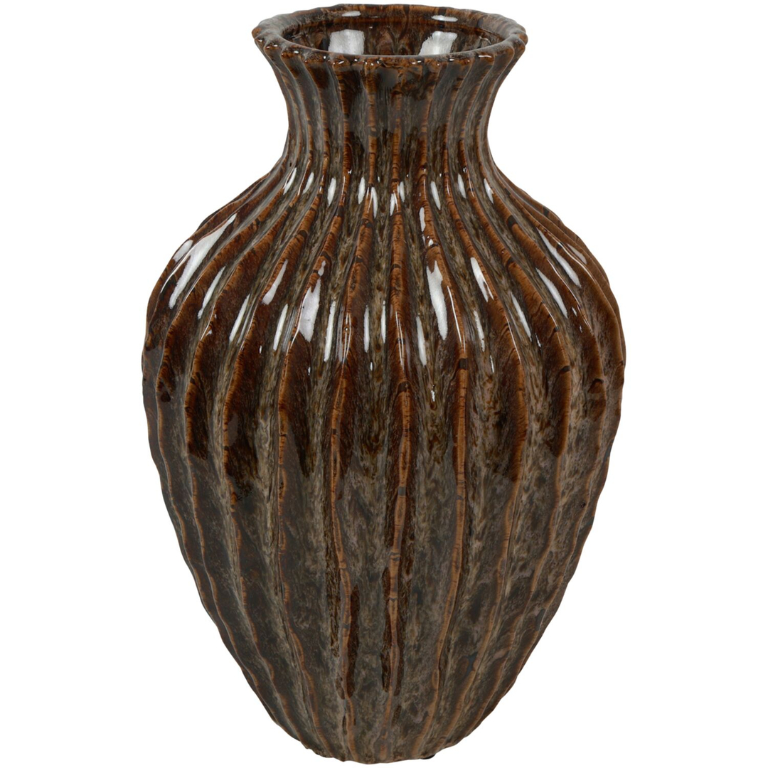 Vaas Secchia 34 cm hoog bruin