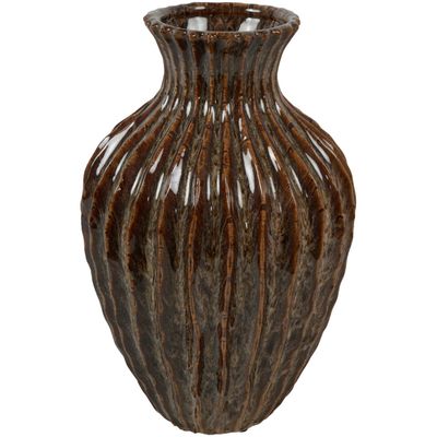 Vaas Secchia 34 cm hoog bruin