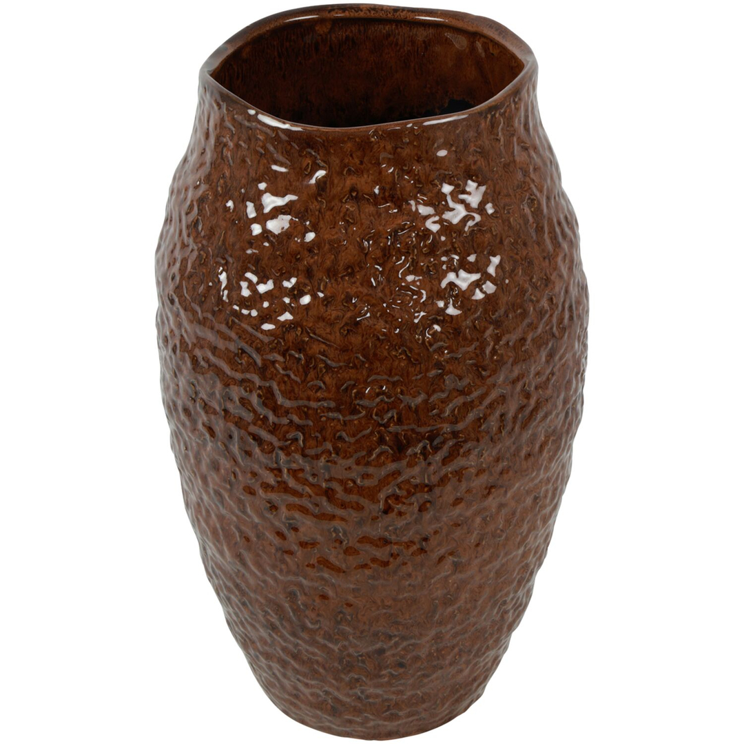 Vaas Secchia 45 cm hoog bruin