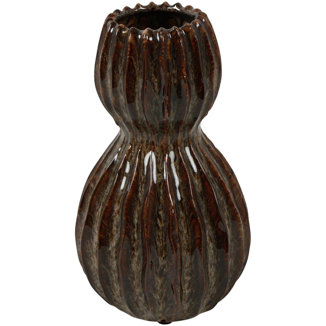 Vaas Secchia 22,5 cm hoog bruin