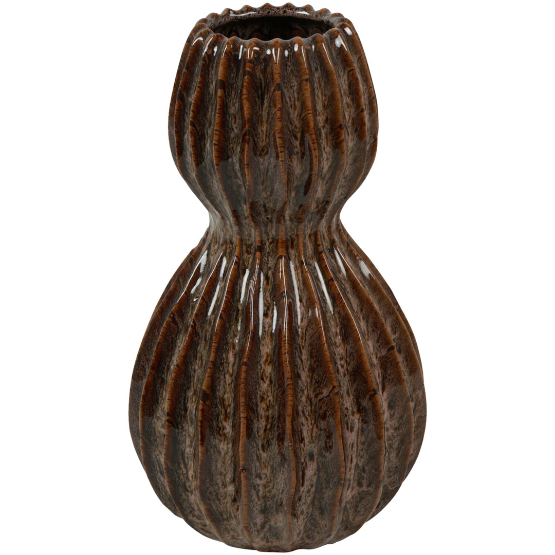 Vaas Secchia 30 cm hoog bruin