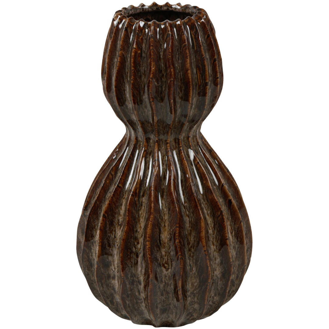 Vaas Secchia 36 cm hoog bruin