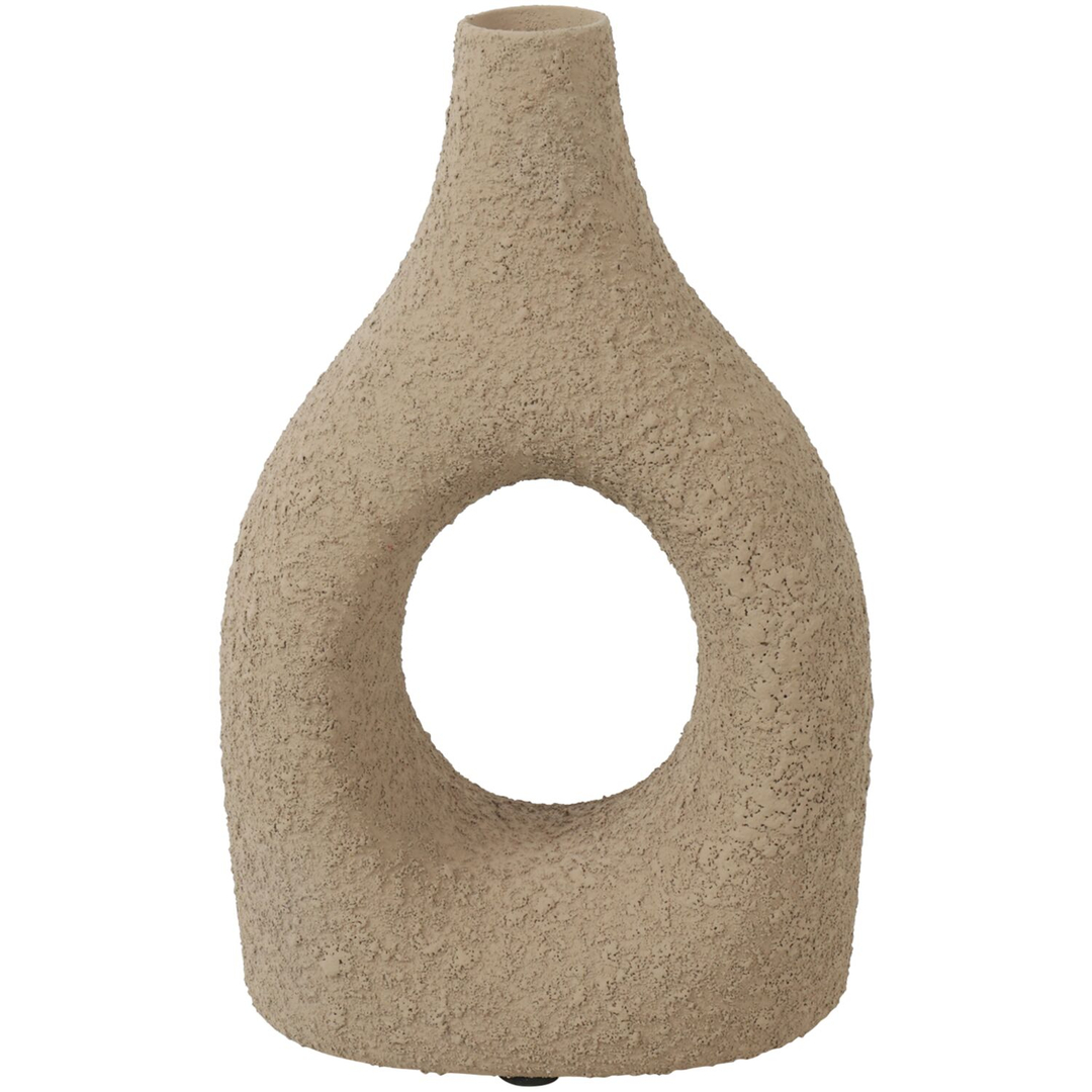 Vaas Secchia 23,5 cm hoog taupe