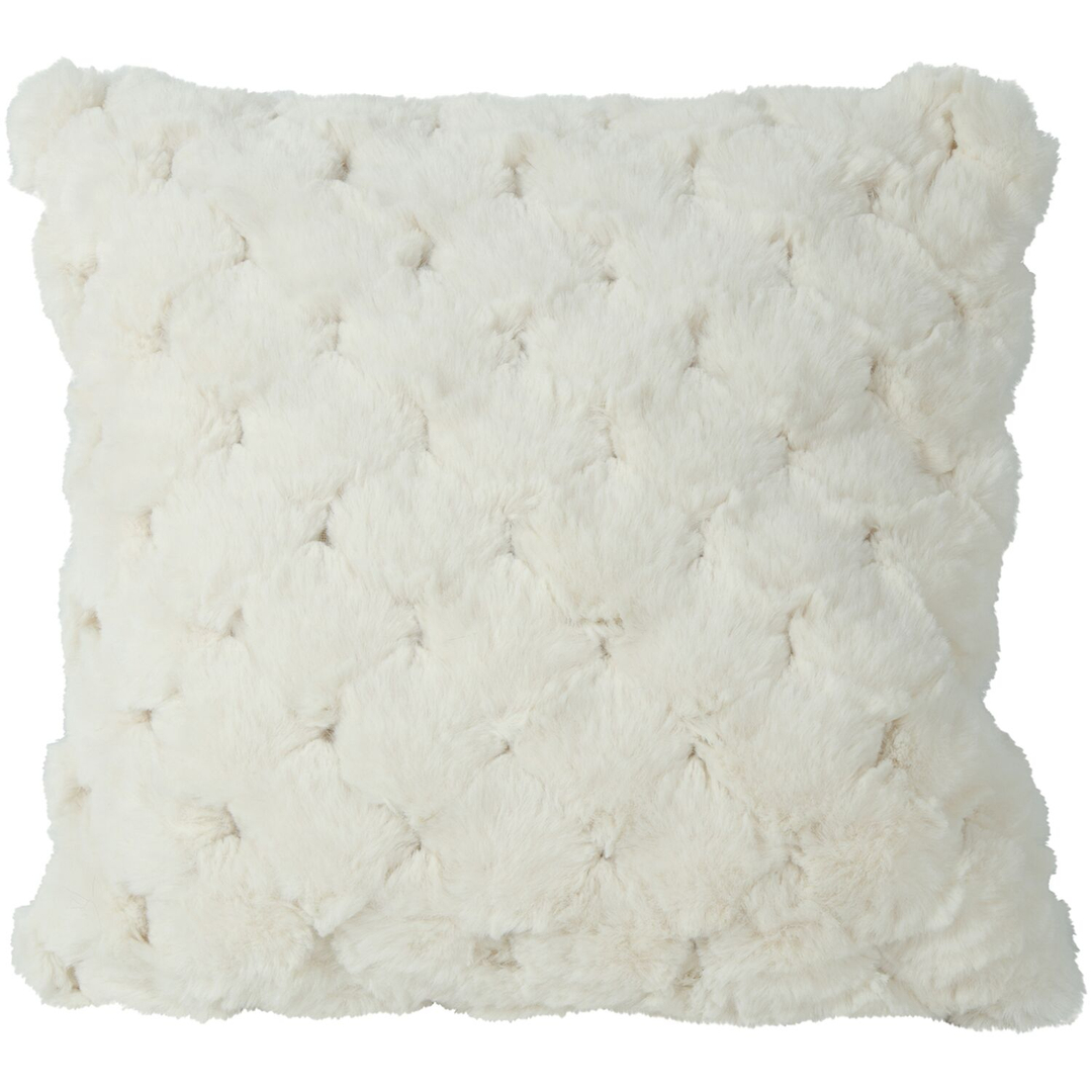 Sierkussen Secchia 45x45 cm wit