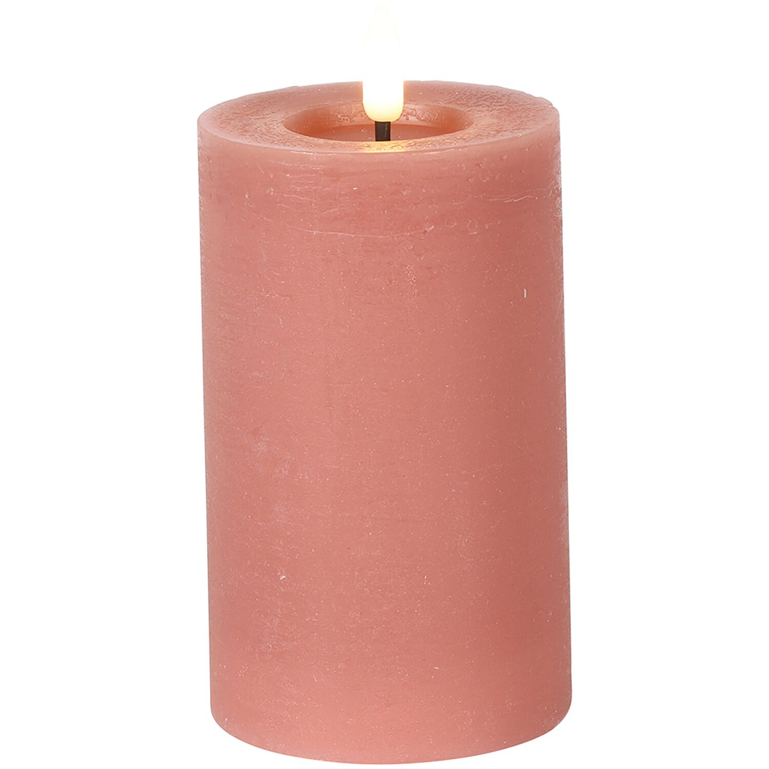Stompkaars Benevento LED 12,5 cm hoog roze