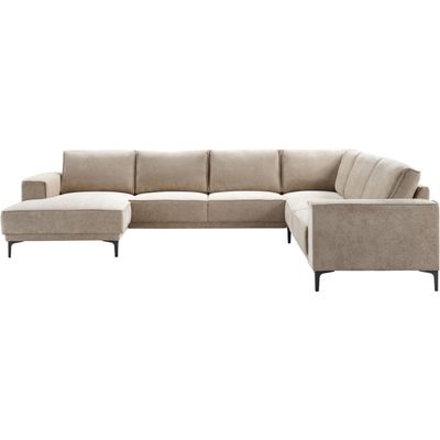 Hoekbank links Calira taupe premium comfort
