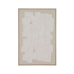  Schilderij Mincio 90x60 cm beige met wit