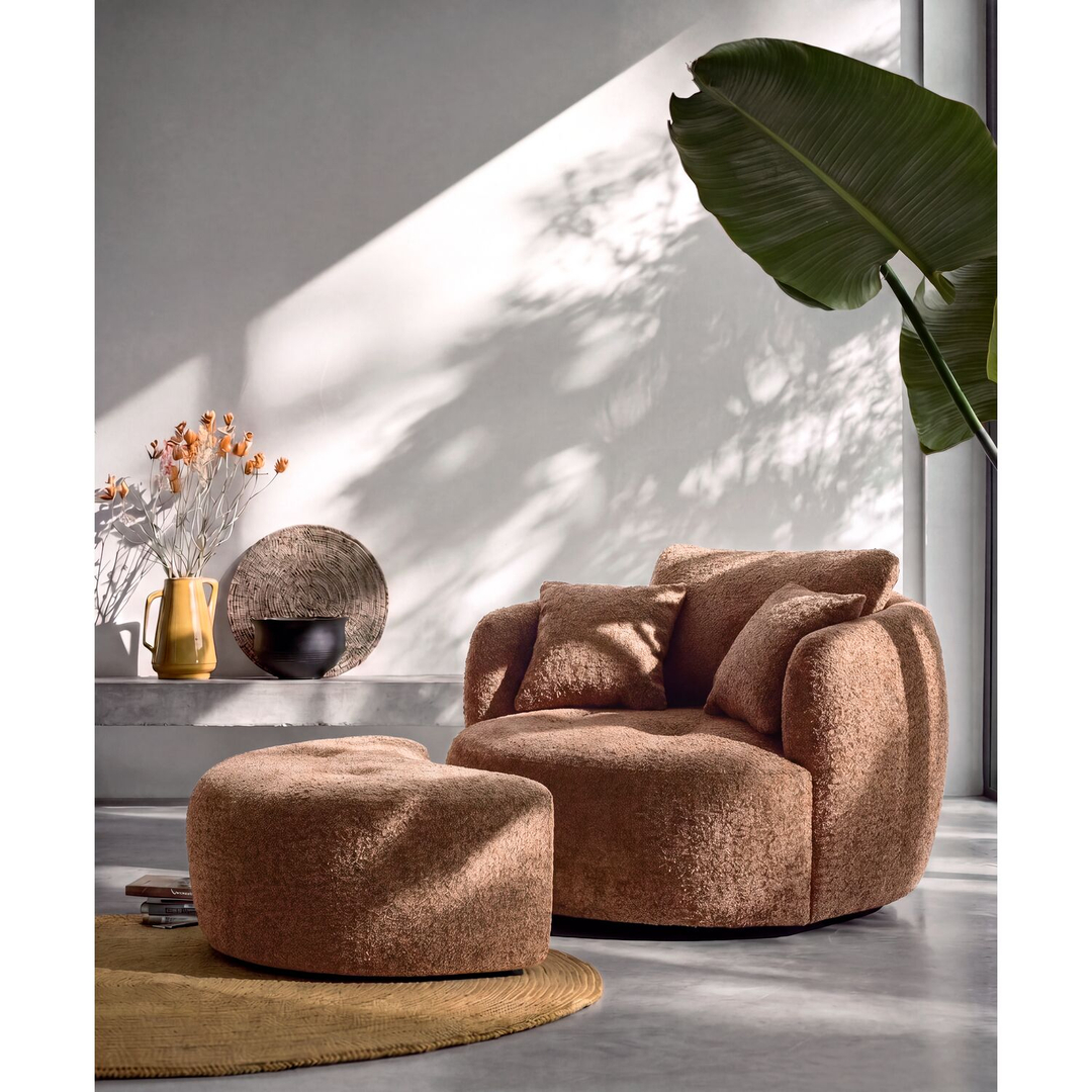 Draaifauteuil Campora XL roestbruin