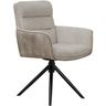 Eetkamerstoel Letta met armleuning draaibaar velvet beige