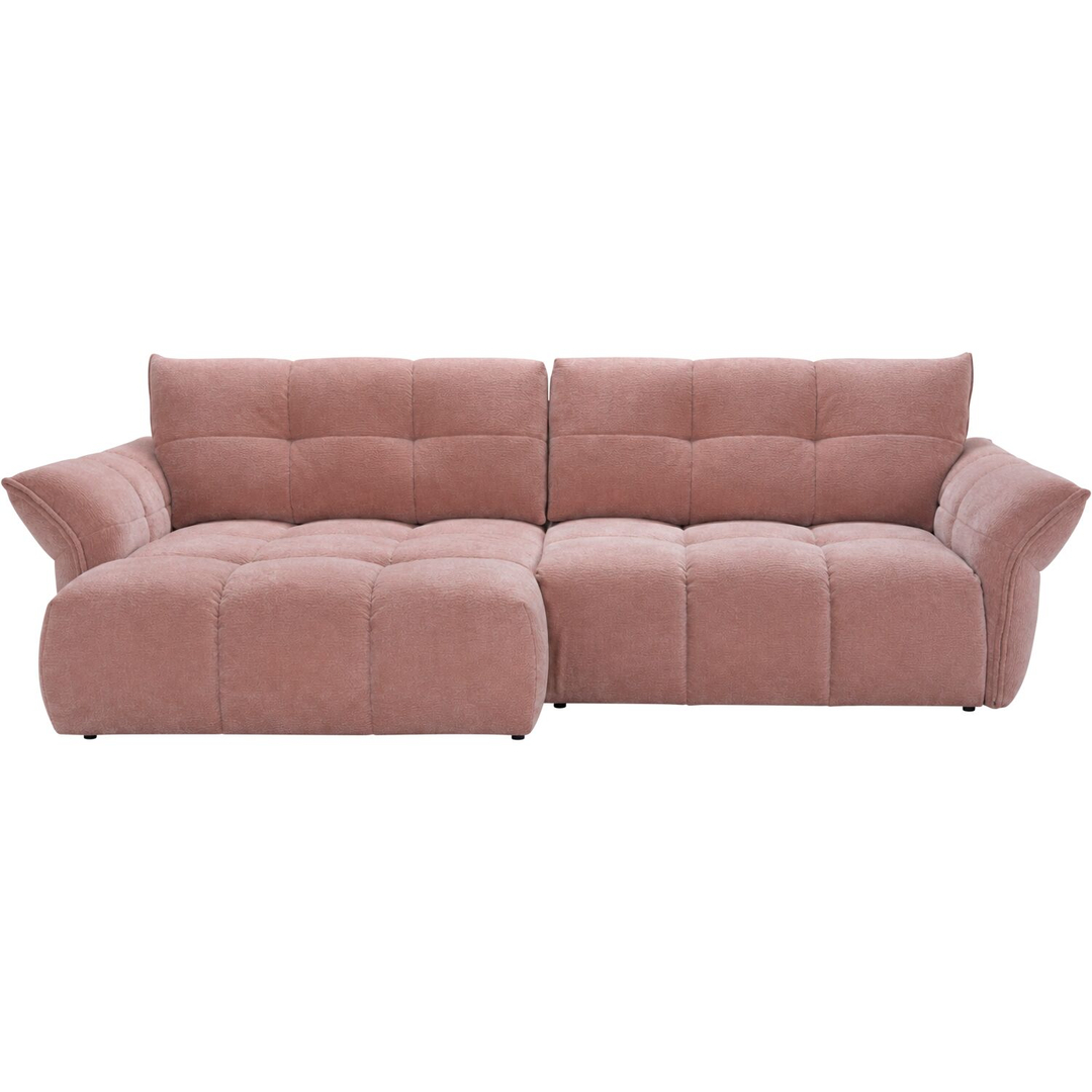 Hoekbank links Trevio roze basic comfort