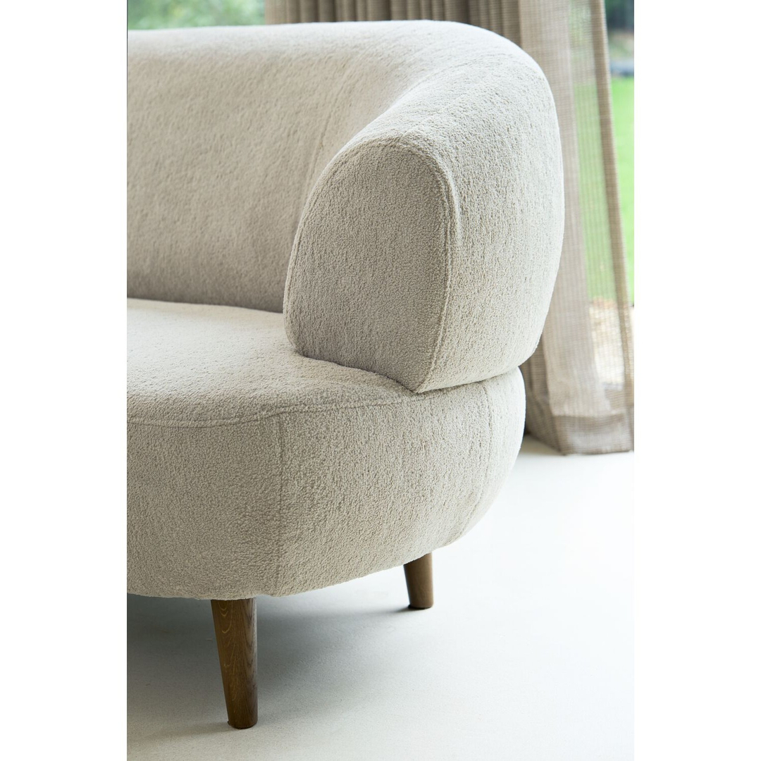 Hoekbank links Tilde bouclé grijsbeige basic comfort