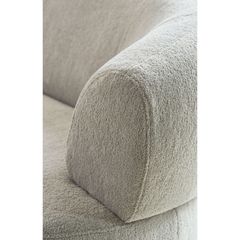 Hoekbank links Tilde bouclé grijsbeige basic comfort