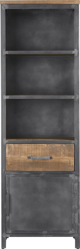 INDUSY 15094 Boekenkast 1D+1L+3OV mangohout