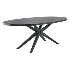 MASCARO Eettafel ovaal 220x120 cm noir decor