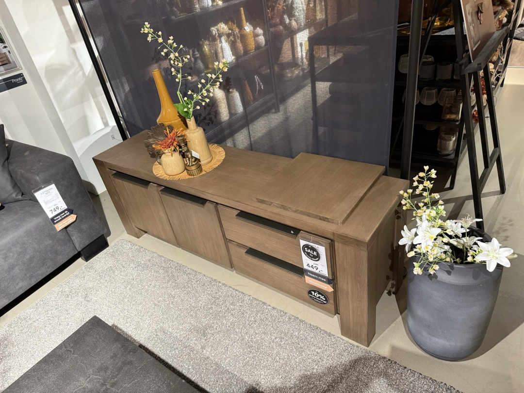 VALVOLA-D 16145 TV-meubel 2D+1L+1KL smoked brown