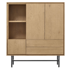 BELVIO Opbergkast 3D+2L+2OV light oak veneer