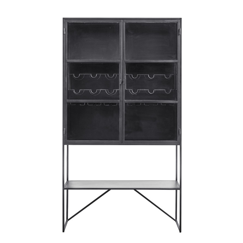 ORIZONE Vitrinekast 2GD+OV metal black