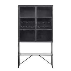 ORIZONE Vitrinekast 2GD+OV metal black