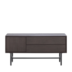 BELVIO TV-meubel 1D+1L+klep dark oak veneer