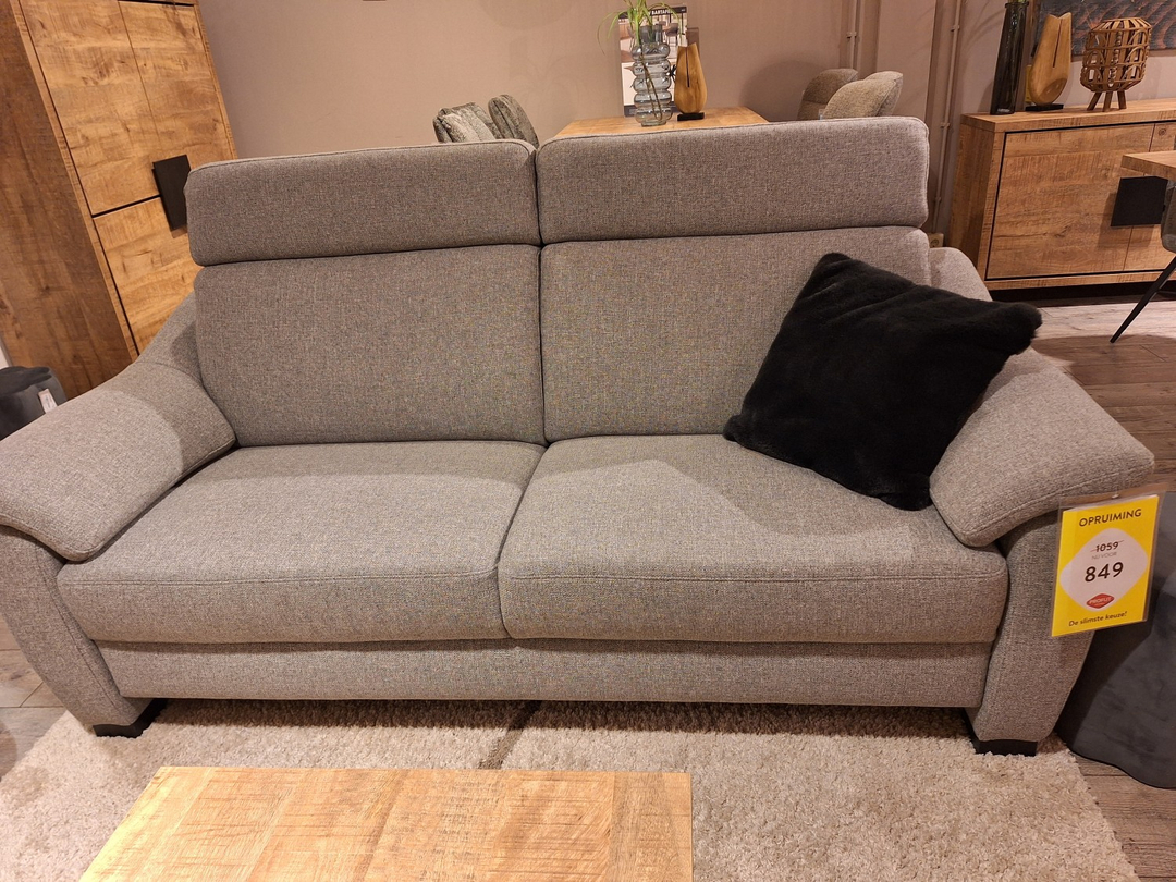 CREON 2,5 zitsbank arm C stof vibe 181-stone