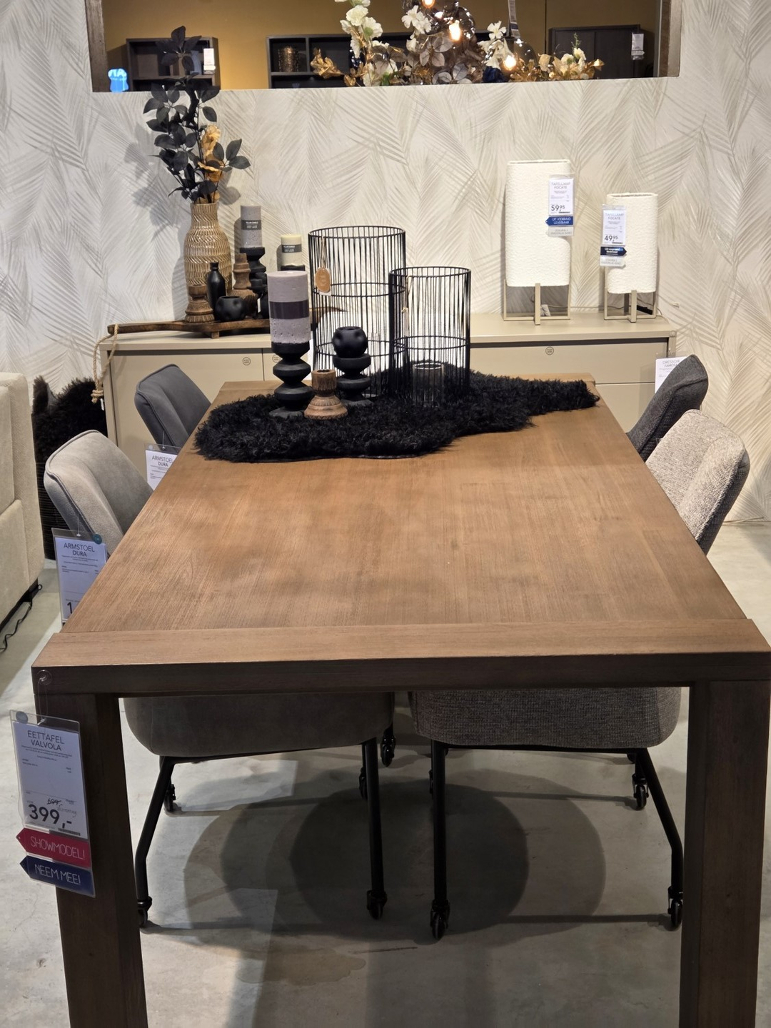 VALVOLA-L 16153 Eettafel 190x95 smoked brown