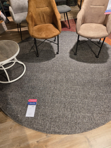 ACCADIA vloerkleed Ø 240cm Anthracite