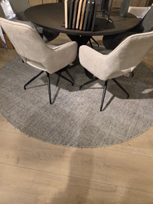 ACCADIA vloerkleed Ø 240cm Silver